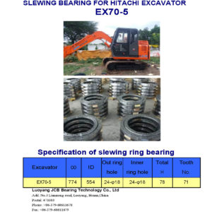 SLEWING BEARING FOR HITACHI EXCAVATOR EX70-5