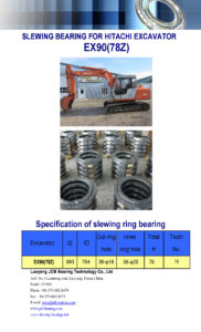 slewing bearing for hitachi excavator EX90 tooth 78