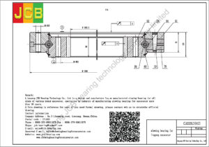 drawing of slewing bearing for liugong excavator CLG220LC tooth 91
