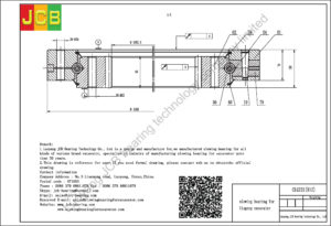 drawing of slewing bearing for liugong excavator CLG225 tooth 91