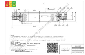 drawing of slewing bearing for liugong excavator CLG920D tooth 95