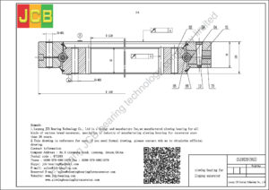 drawing of slewing bearing for liugong excavator CLG922D tooth 95