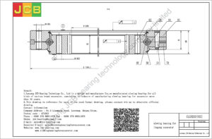 drawing of slewing bearing for liugong excavator CLG925D tooth 93