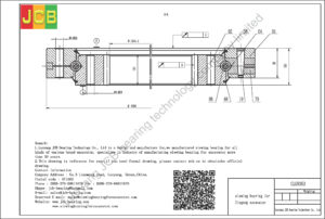 drawing of slewing bearing for liugong excavator CLG936D