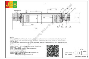 drawing of slewing bearing for sany excavator SY135