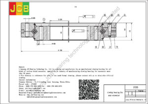 drawing of slewing bearing for sany excavator SY305