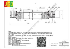 drawing of slewing bearing for sany excavator SY75 tooth 76