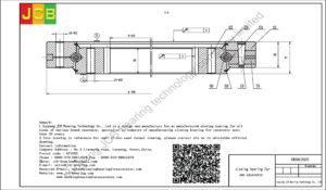 drawing of slewing bearing for swe excavator SWE80 tooth 82