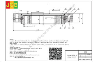 drawing of slewing bearing for xiagong excavator XG822