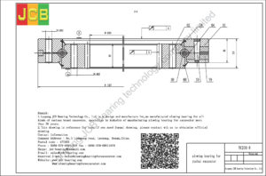 drawing of slewing bearing for yuchai excavator YC230-8