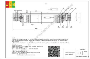 drawing of slewing bearing for yuchai excavator YC60 tooth 86