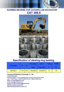 slewing bearing for caterpillar excavator CAT 305.5