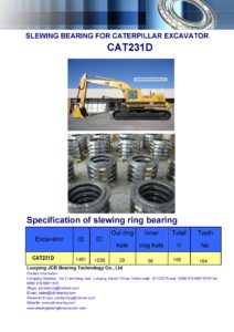 slewing bearing for caterpillar excavator CAT231D