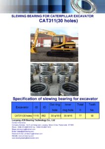 slewing bearing for caterpillar excavator CAT311 holes 30