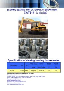 slewing bearing for caterpillar excavator CAT311 holes 34