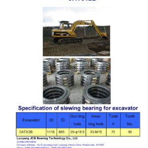 slewing bearing for caterpillar excavator CAT312B