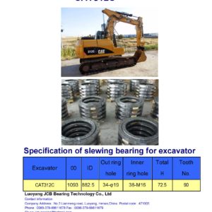 slewing bearing for caterpillar excavator CAT312C
