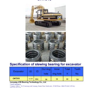 slewing bearing for caterpillar excavator CAT315
