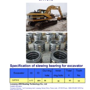 slewing bearing for caterpillar excavator CAT318