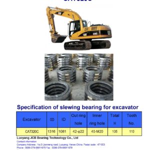 slewing bearing for caterpillar excavator CAT320C