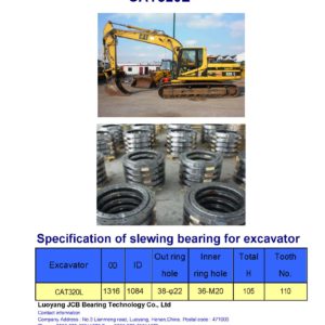 slewing bearing for caterpillar excavator CAT320L