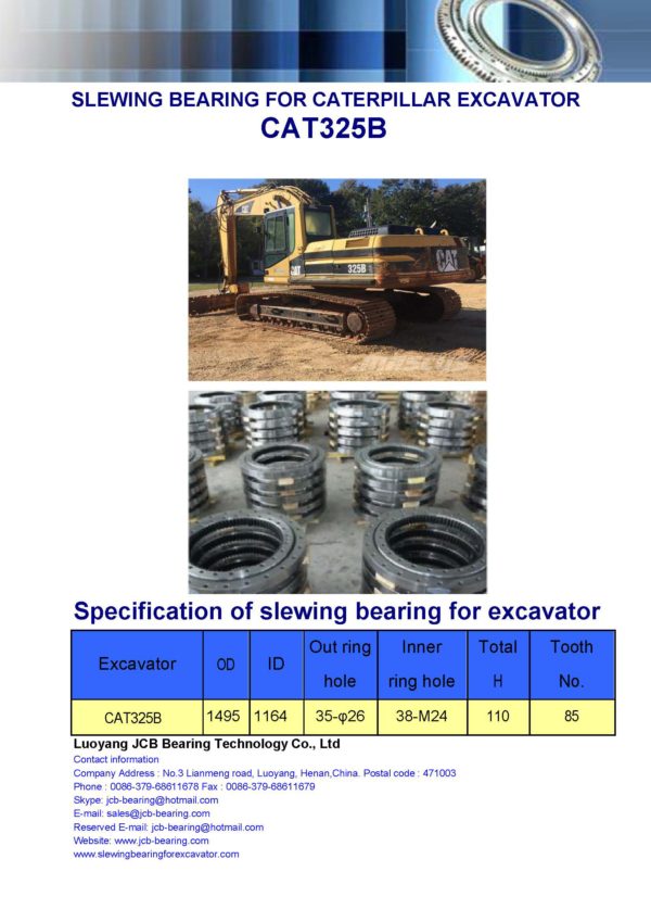slewing bearing for caterpillar excavator CAT325B