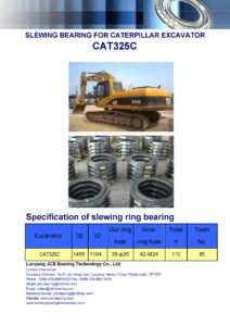 slewing bearing for caterpillar excavator CAT325C