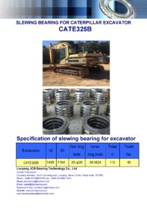 slewing bearing for caterpillar excavator CATE325B
