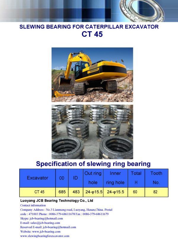slewing bearing for caterpillar excavator CT 45