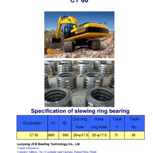 slewing bearing for caterpillar excavator CT 60
