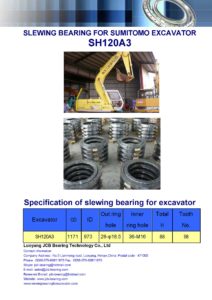 slewing bearing for caterpiller excavator SH120A3