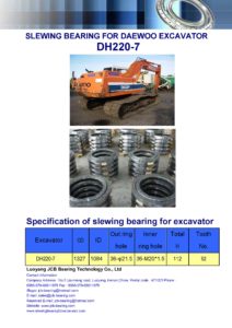 slewing bearing for daewoo excavator DH220-7