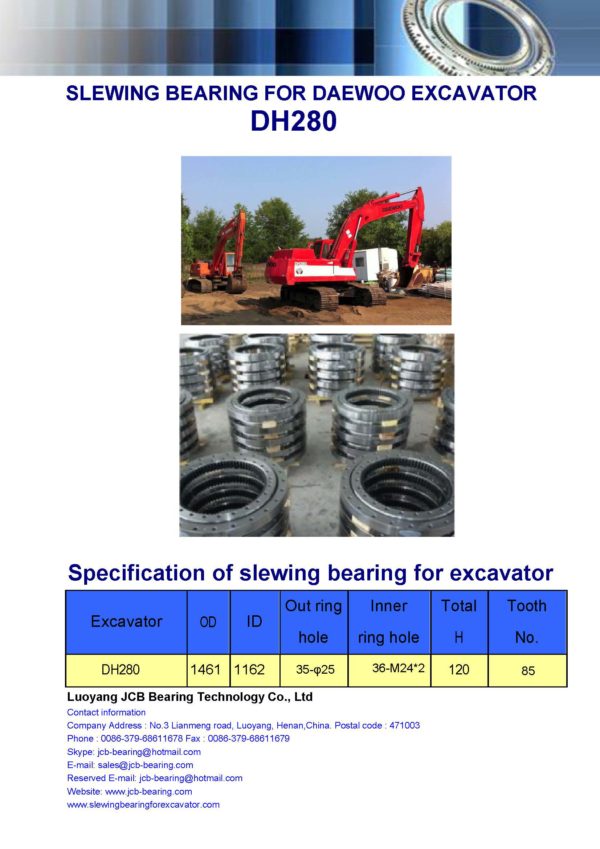 slewing bearing for daewoo excavator DH280