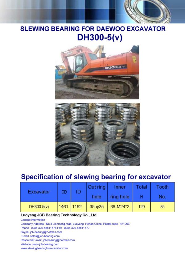slewing bearing for daewoo excavator DH300-5(V)