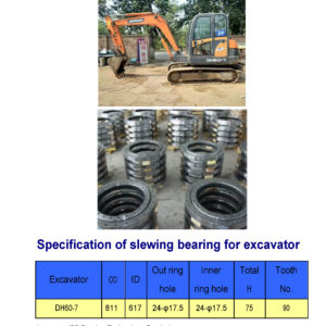 slewing bearing for daewoo excavator DH60-7