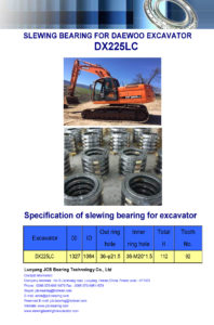 slewing bearing for daewoo excavator DX225LC