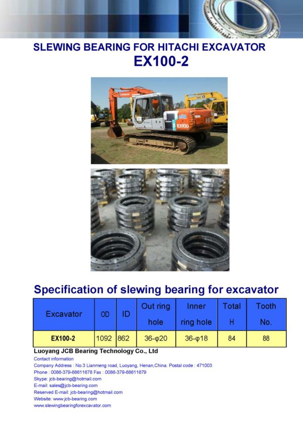slewing bearing for hitachi excavator EX100-2