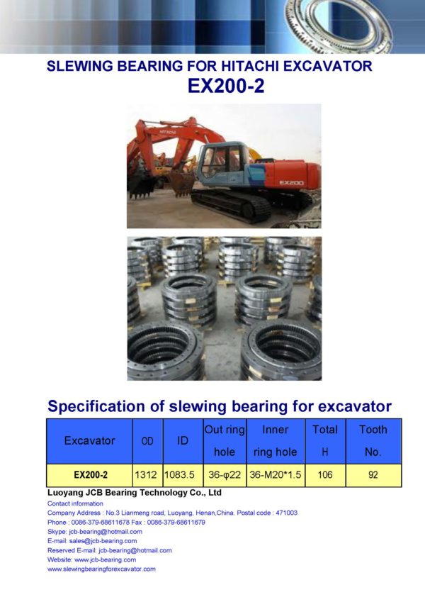 slewing bearing for hitachi excavator EX200-2
