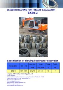 slewing bearing for hitachi excavator EX60-3