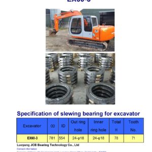 slewing bearing for hitachi excavator EX60-3