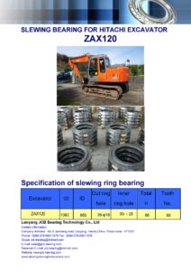 slewing bearing for hitachi excavator ZAX120