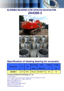 slewing bearing for hitachi excavator ZAX200-3