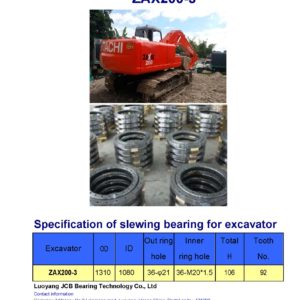 slewing bearing for hitachi excavator ZAX200-3