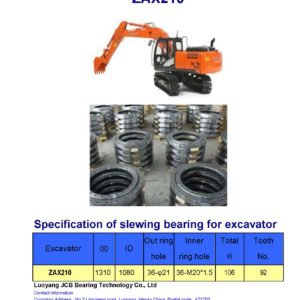 slewing bearing for hitachi excavator ZAX210