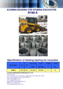 slewing bearing for hyundai excavator R190-5