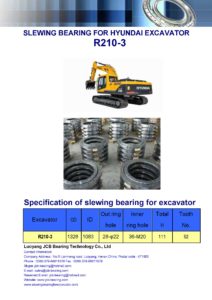 slewing bearing for hyundai excavator R210-3