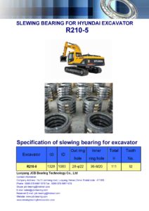slewing bearing for hyundai excavator R210-5
