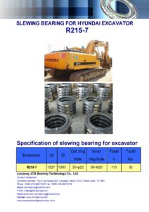 slewing bearing for hyundai excavator R215-7