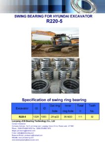 slewing bearing for hyundai excavator R220-5