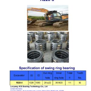 slewing bearing for hyundai excavator R220-5